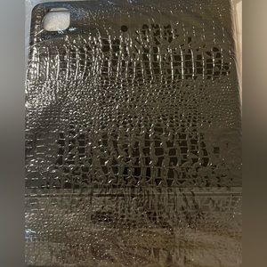 IPAD PRO 12.9 INCH BLACK CROCODILE LEATHER CASE *BRAND NEW*